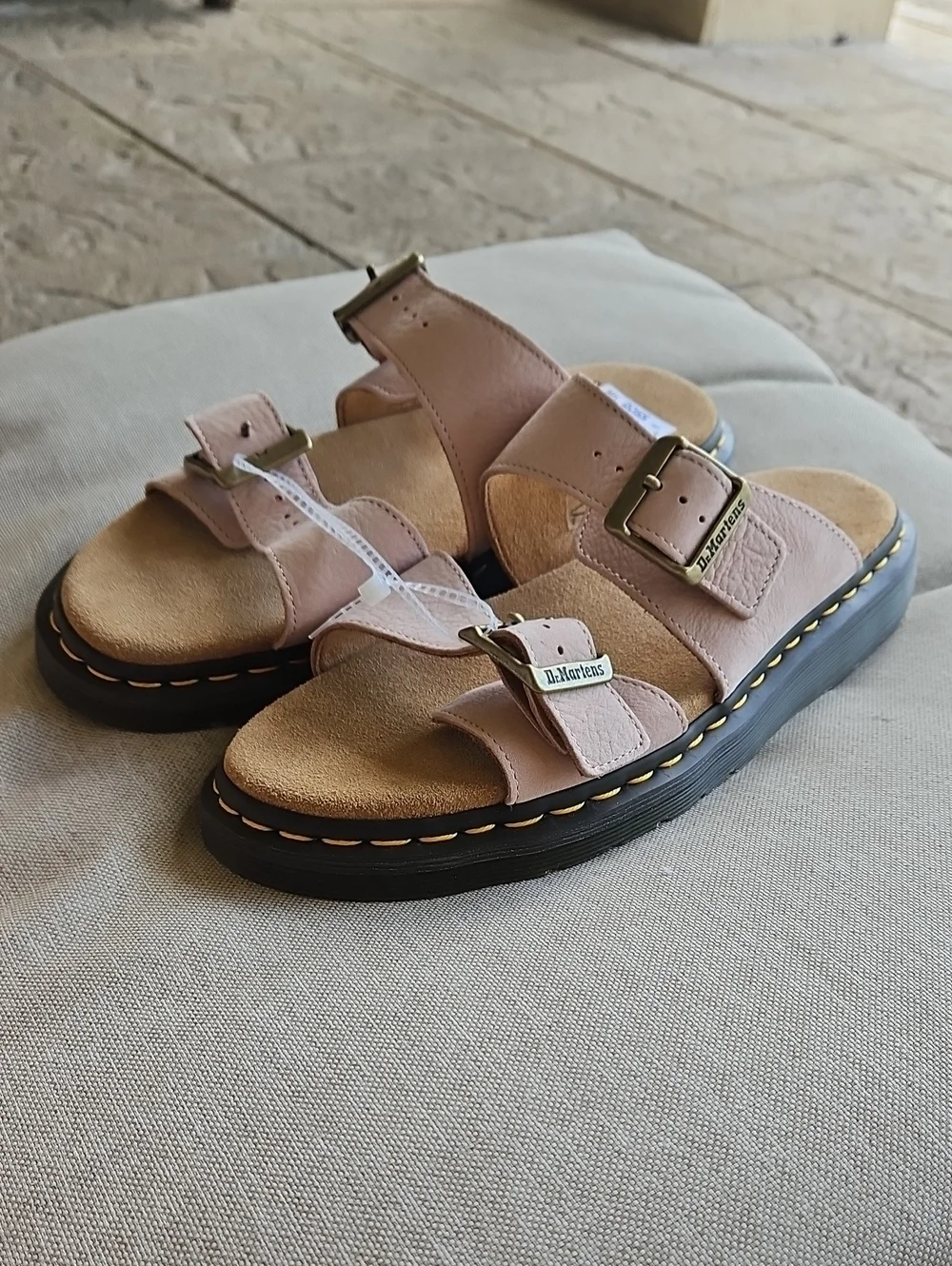 Dr Martens Josef Slide Sandals In Powder Pink Men's 9, Woman's 10
